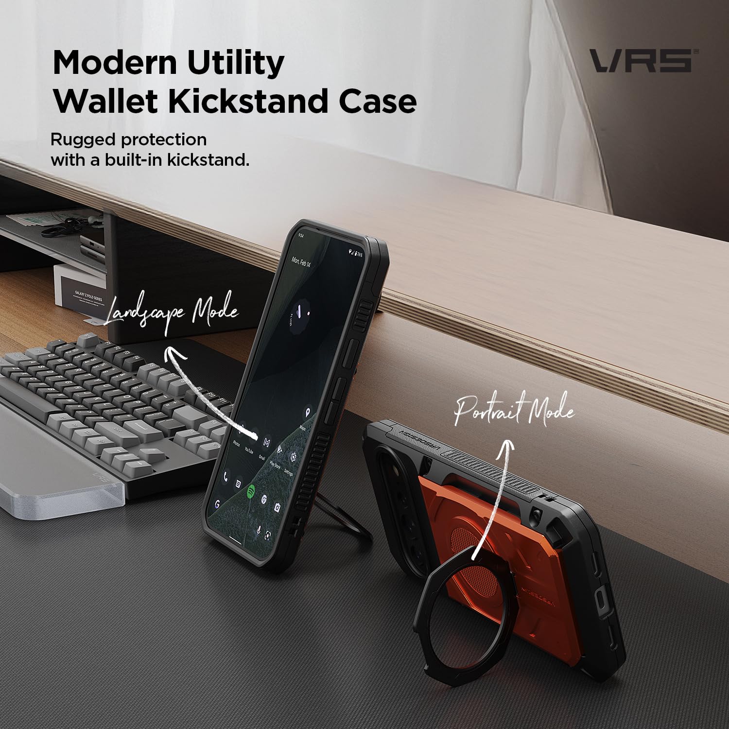 VRS DESIGN Damda Glide Hybrid per Pixel 11 Pro XL - Nero Opaco | Nessuna ricarica wireless | Custodia a portafoglio magnetica | Conserva 3-4 carte