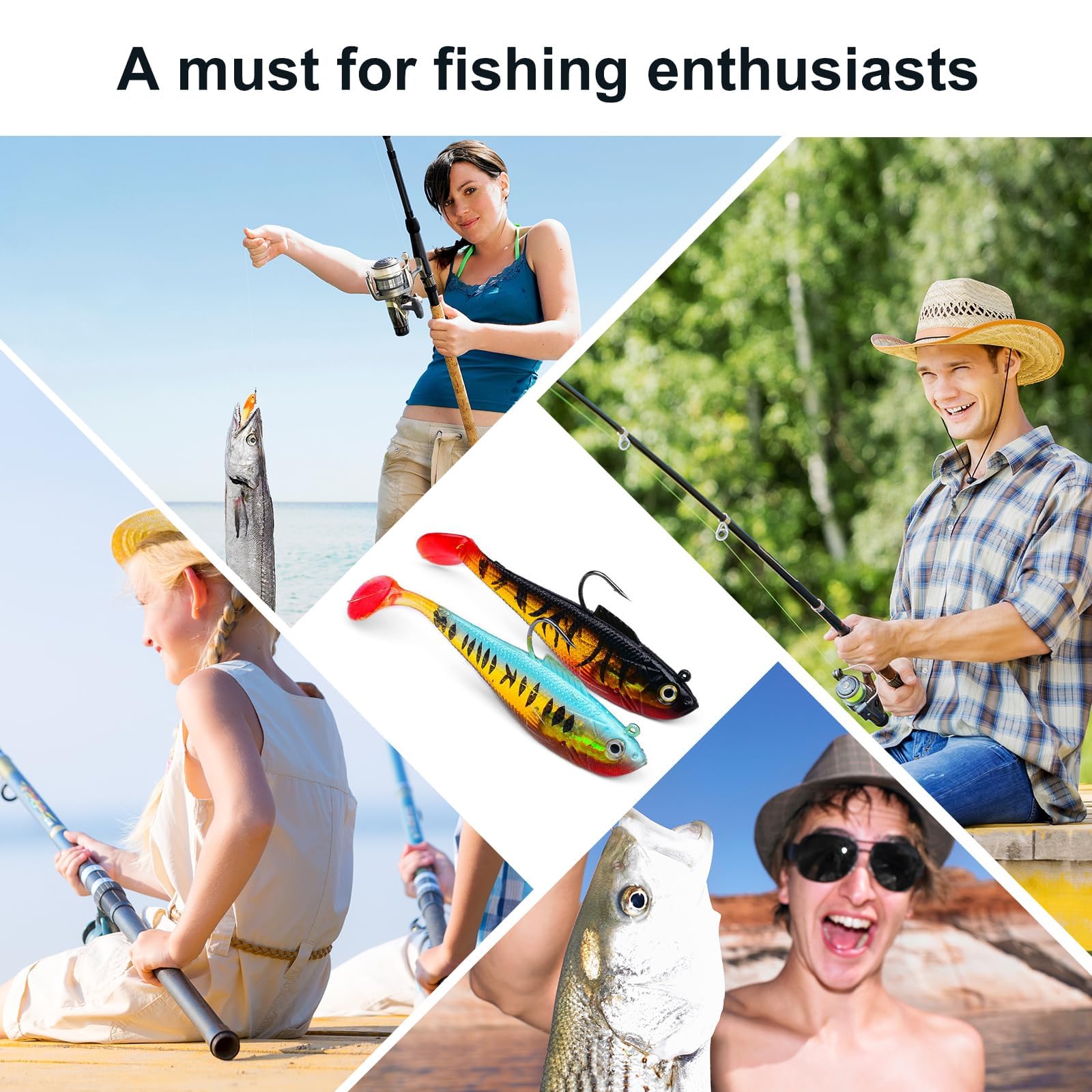 5 sztuk miękkich przynęt, sztucznych spinningów morskich, Minnow Spinning Sea, silikon, łatwy w użyciu, symulowany design, wielokrotnego użytku, nadaje się do wszystkich rodzajów ryb (11 cm)