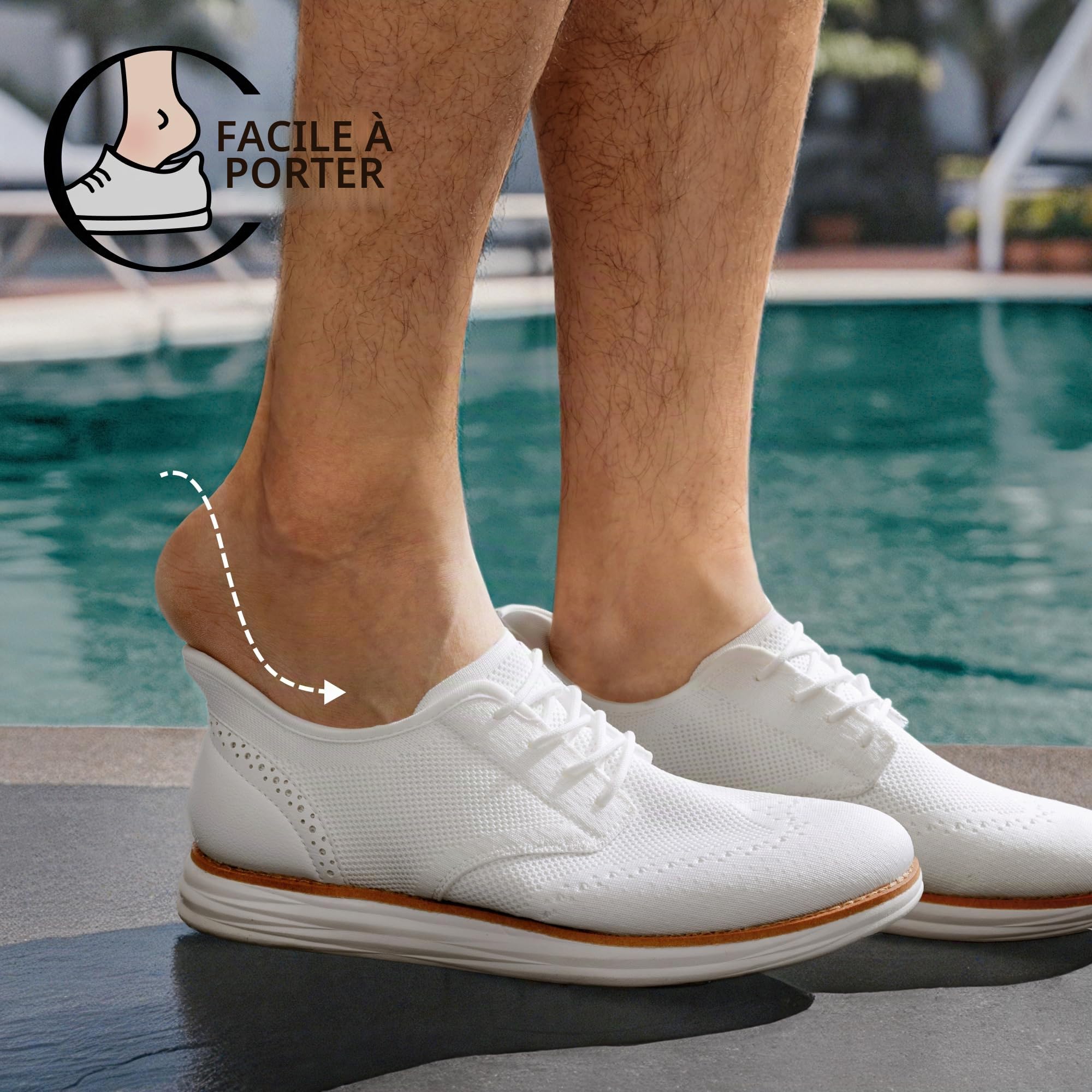 Bruno Marc Baskets Oxford Homme en Tricot Respirant Chaussures de Ville Décontractées pour Affaires et Quotidien