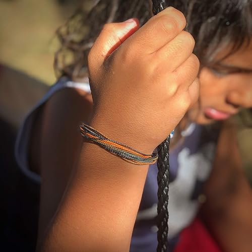 Miniatura 7 de Boys Surfer String Bracelet in Navy Orange Green Multi Custom Sized for Men Teens Kids Boys Handmade Jewelry by Rumi Sumaq