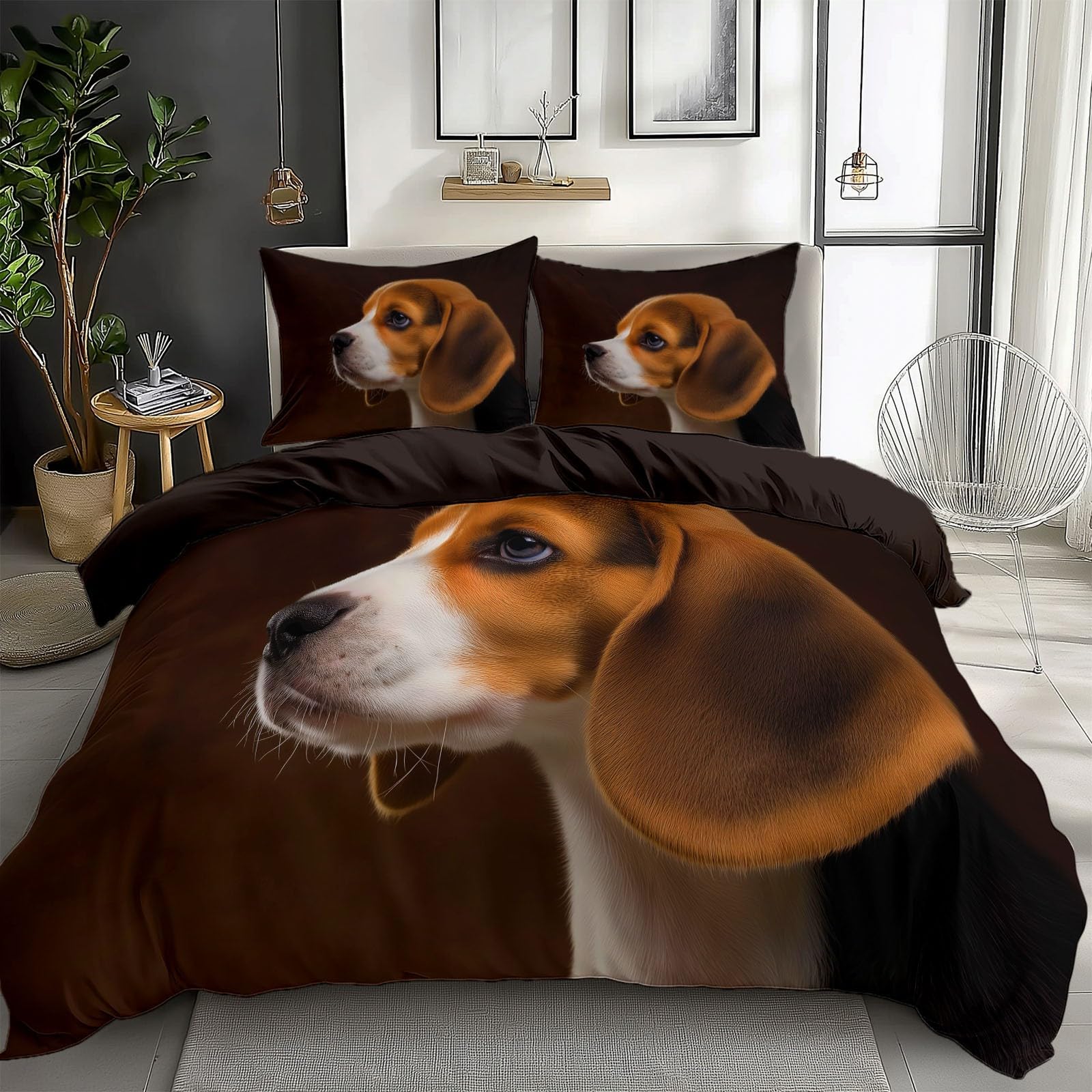 Housse de couette douce Beagle pour éliminer la corvée du repassage