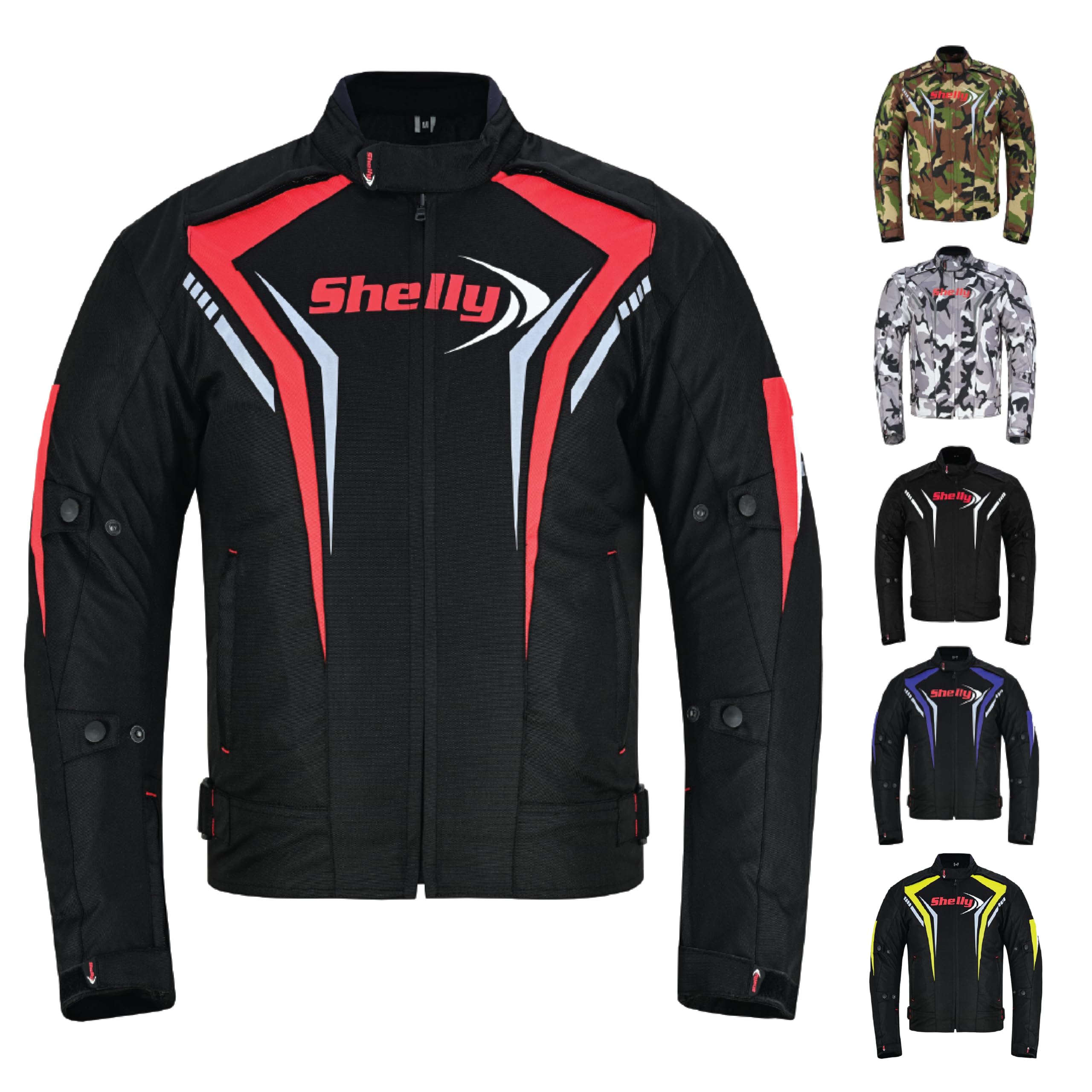 Shelly - Giacca da moto da uomo per avventura/tour, con tessuto Cordura, estate e inverno, antivento, per corse e equitazione