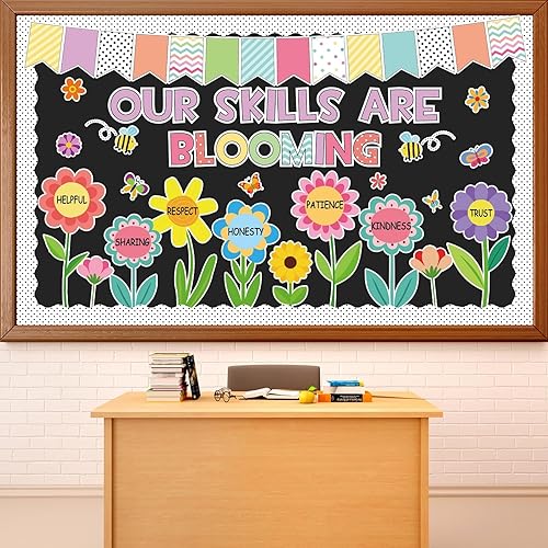 Spring Themed Flower Bulletin Board Classroom Decorations Spring Floral Cutouts