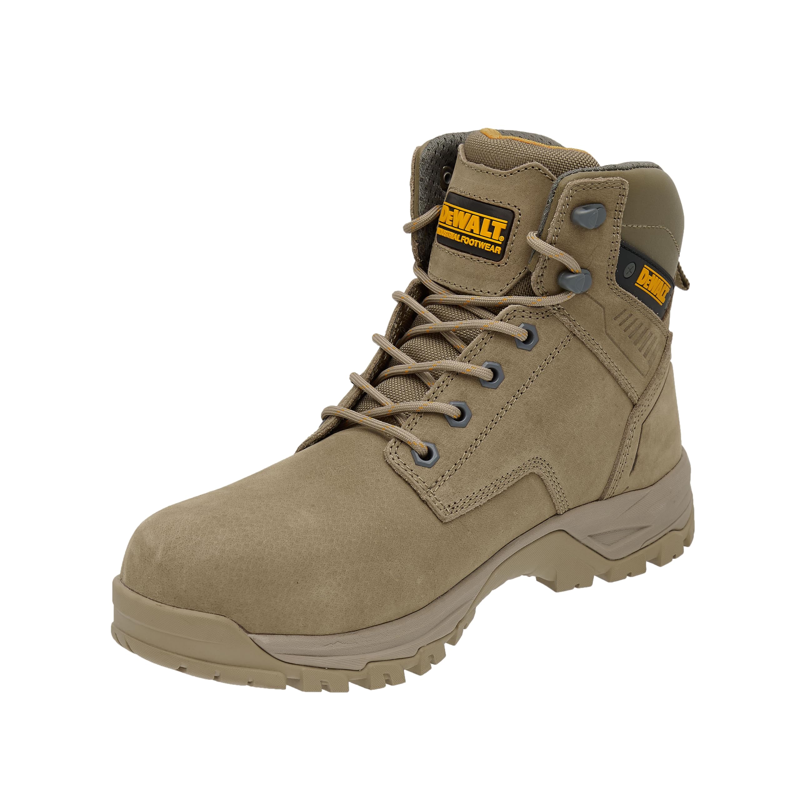 DEWALT Cranson Stone - Botas de seguridad de trabajo para hombre, piel nobuk de 5 pulgadas, puntera de acero, antideslizantes