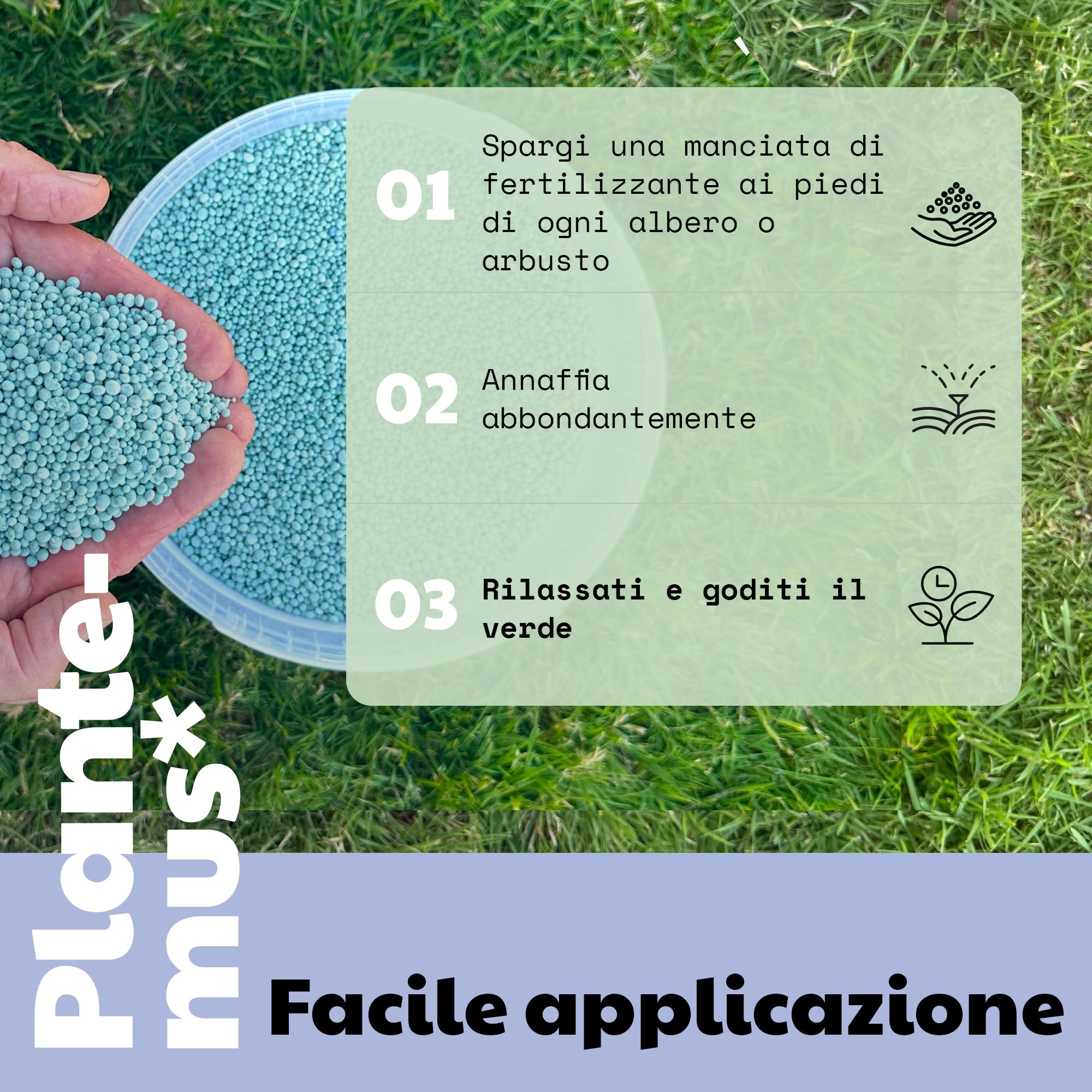 PLANTEMUS Concime per Alberi, Arbusti, Siepi e Piante da Esterno, Nutrizione Completa per la Vegetazione Esterna, Concime Granulare, 5.5 KG