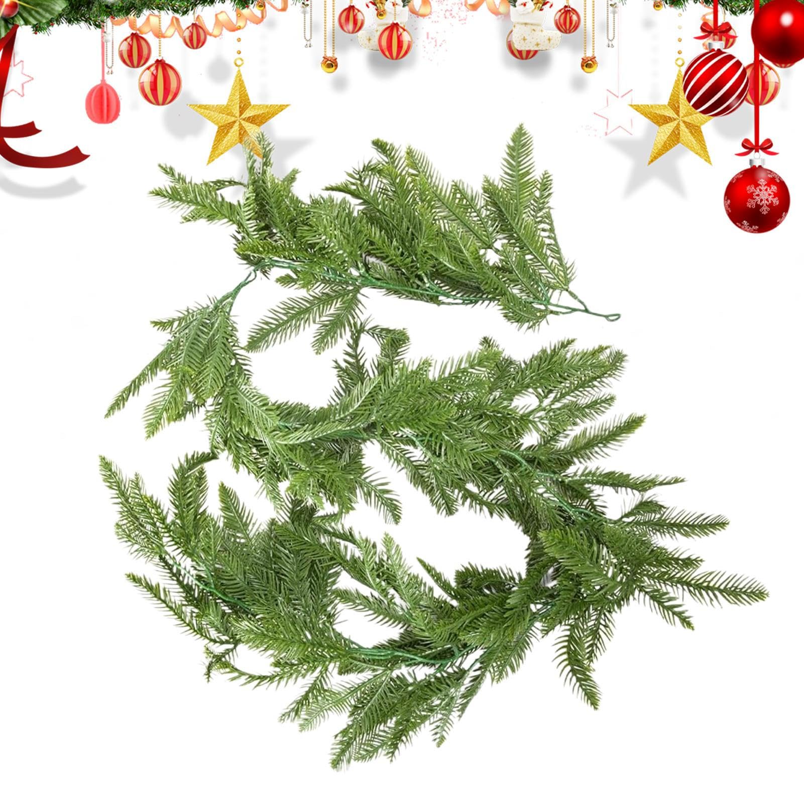 Branches de pin artificielles vertes pour couronnes et décorations de Noël de maison