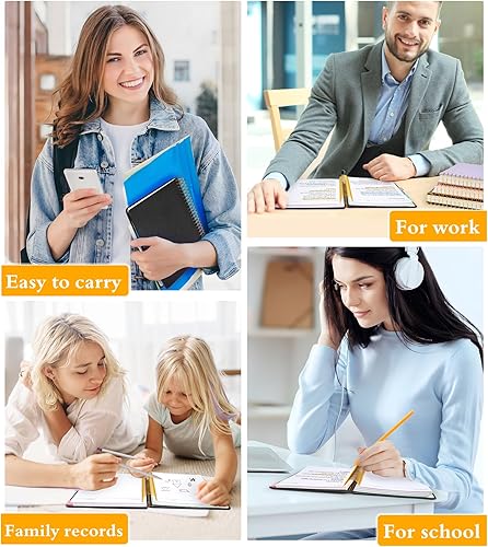 Miniatura 7 de Cuaderno de 5 asignaturas con pestañas divisoras de bolsillo extraíbles, 240 páginas en espiral de 8.5 x 11 pulgadas, cuaderno rayado para mujer,