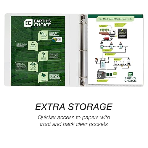 Miniatura 4 de Samsill Earth's Choice carpeta de biomaterial, Blanco Blanco,Rosado Berry,Fashion Assortment,Índigo,Verde