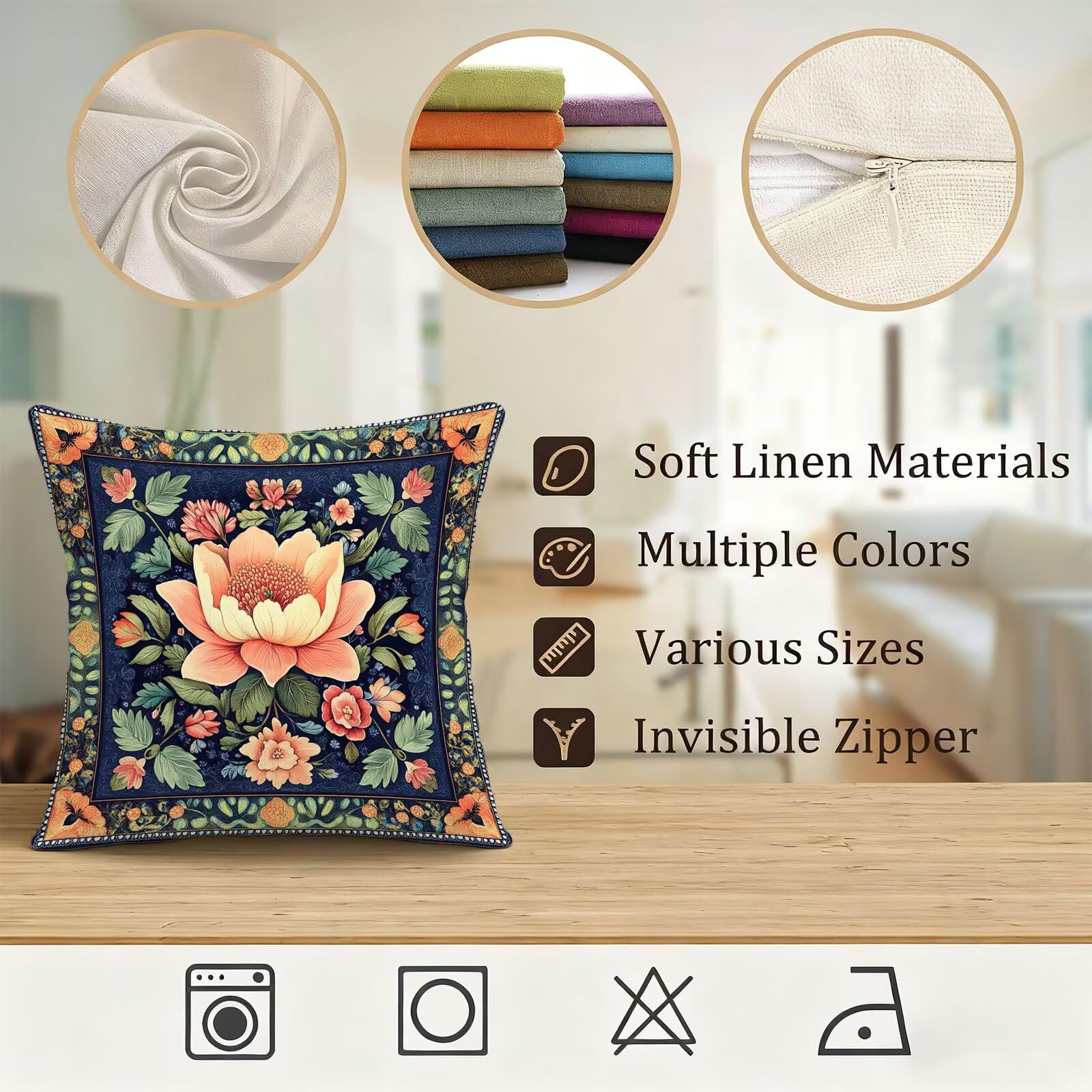 Rosa Funda Cojin 60x60 Bohemia Funda Almohada 60x60 Cojines Sofa Súper Suave Fundas Cojines Decorativos Fundas Almohadas 4 Piezas Almohada Cervicales y Cuello, para Hogar Cama Salon Decoracion E - 645