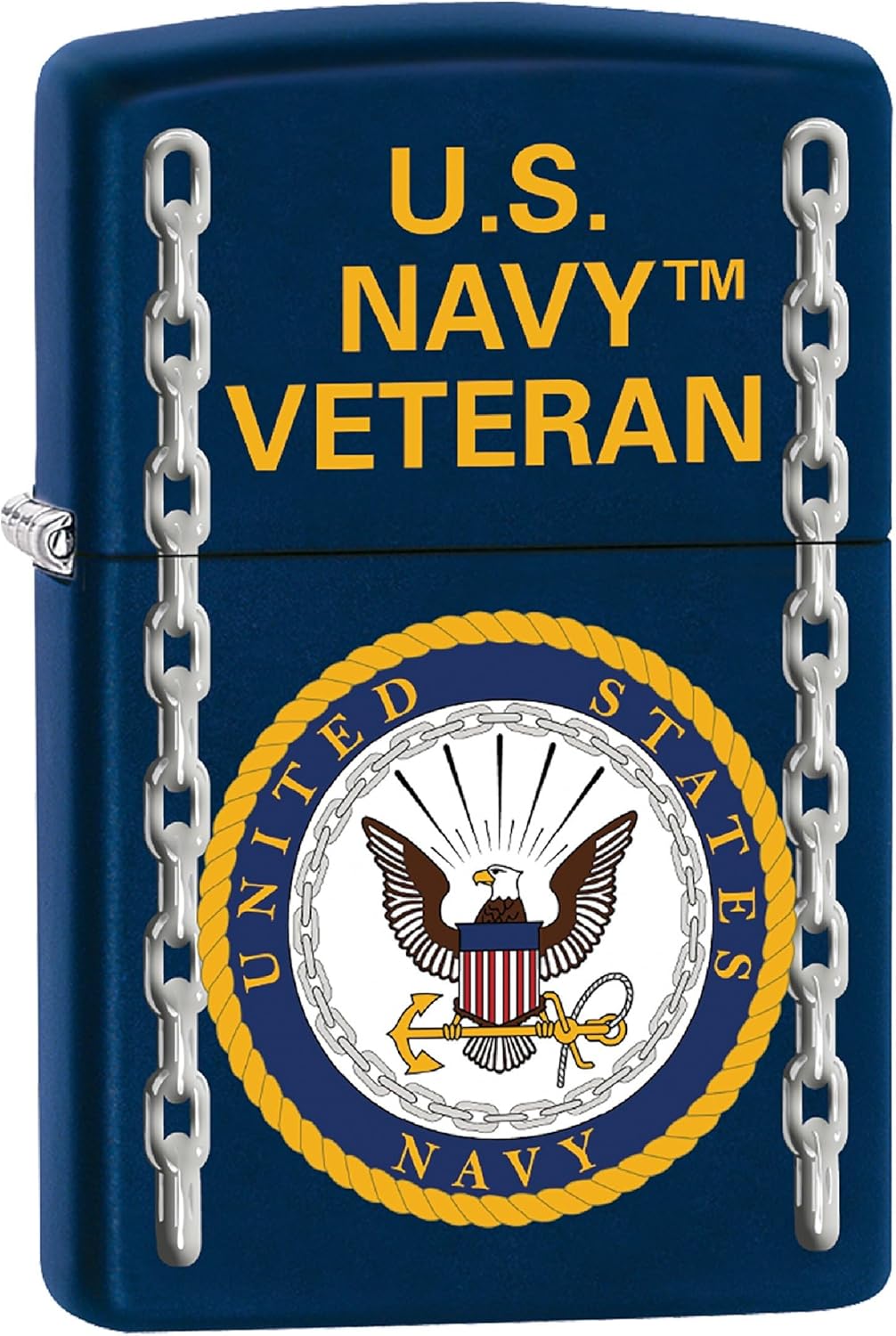 Zippo Lighter – Personalized Custom Message Engraved for US Navy Marines USMC Design Windproof Lighter