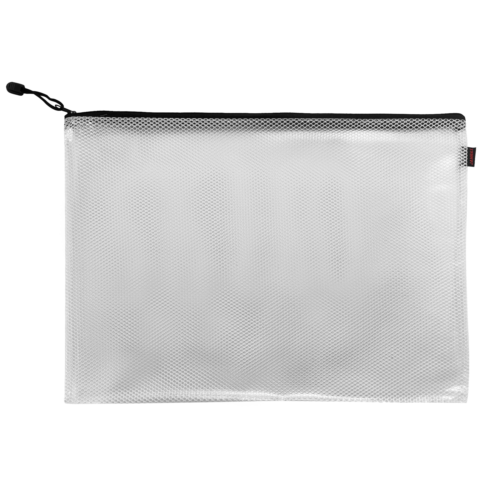 Pack of 12 Premium A3 Black Zip Mesh Bags by Janrax