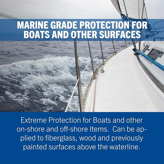 Rust-Oleum 396969 Marine Coatings Wood and Fiberglass Primer, Quart, White