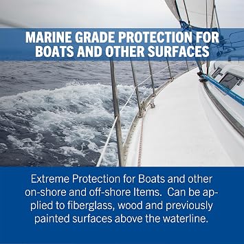 Rust-Oleum 396969 Marine Coatings Wood and Fiberglass Primer, Quart, White