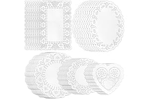 350-Piece Paper Lace Doily Assortment for Elegant Decorations