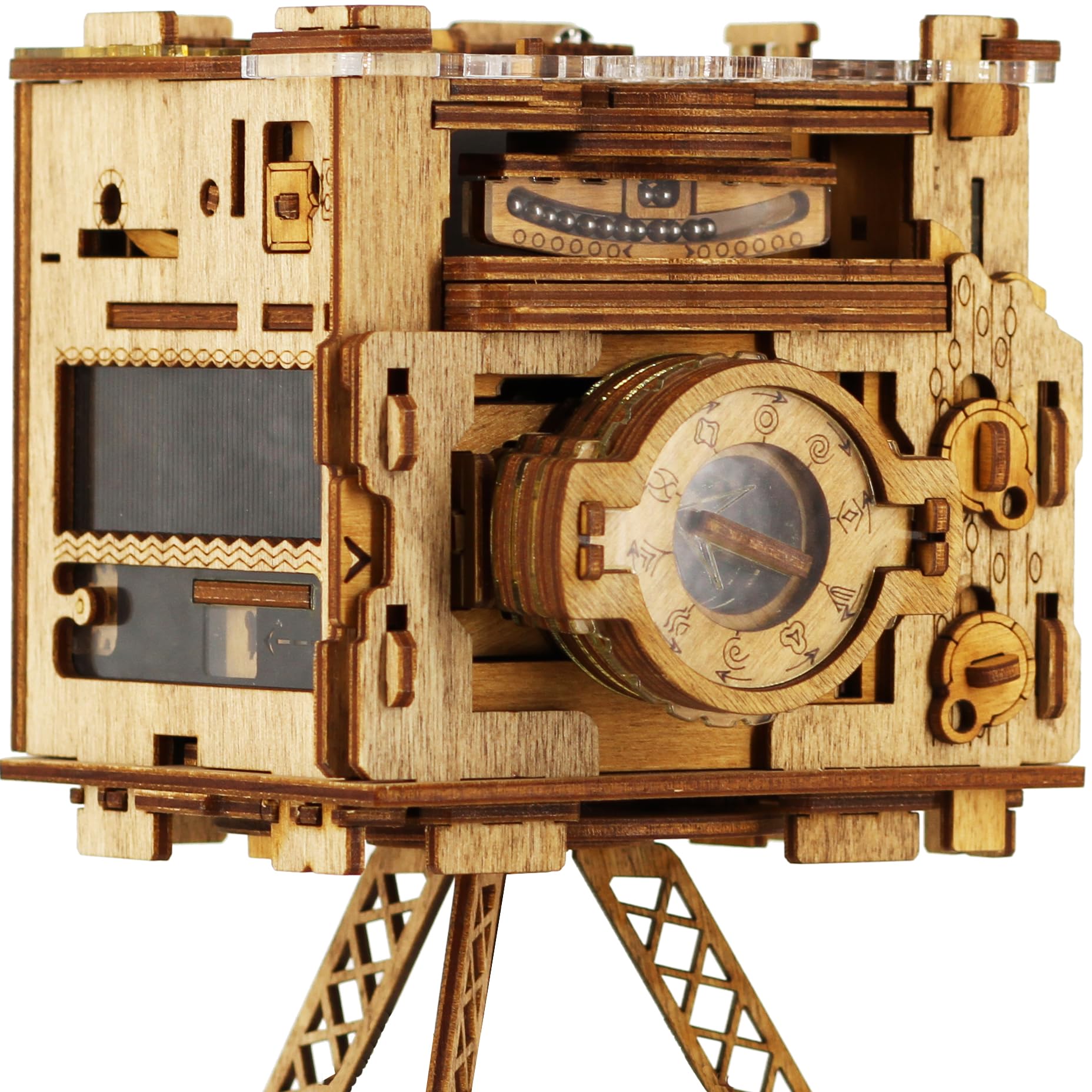 iDventure Cluebox PRO - Sherlocks Photo Camera: Puzzle Box Escape Room Game - Tricky 3D Wooden Puzzle Box - Unique Puzzle Games - Brainteaser Box for Adults and Sequential Puzzle
