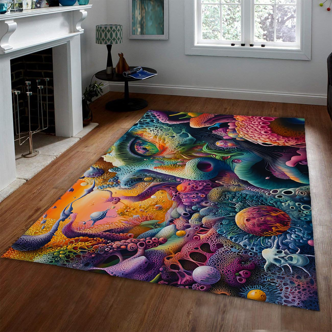 90 x 150 cm Dywan Płynna Sztuka Abstrakcyjne Psychodeliczne Spirale