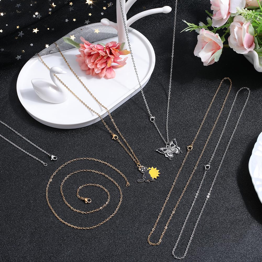 SUNNYCLUE 20 PACK 20 Inch 2mm Necklace Chain 304 Stainless Steel Bulk Golden Necklace Chains Bulk Metal Lobster Claw Clasps Cable Chains Necklaces Bulk for jewellery Making Chains Women Adult Diy - Image 4
