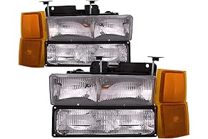 HEADLIGHTSDEPOT Chrome Halogen Drivers Side Headlight Assembly