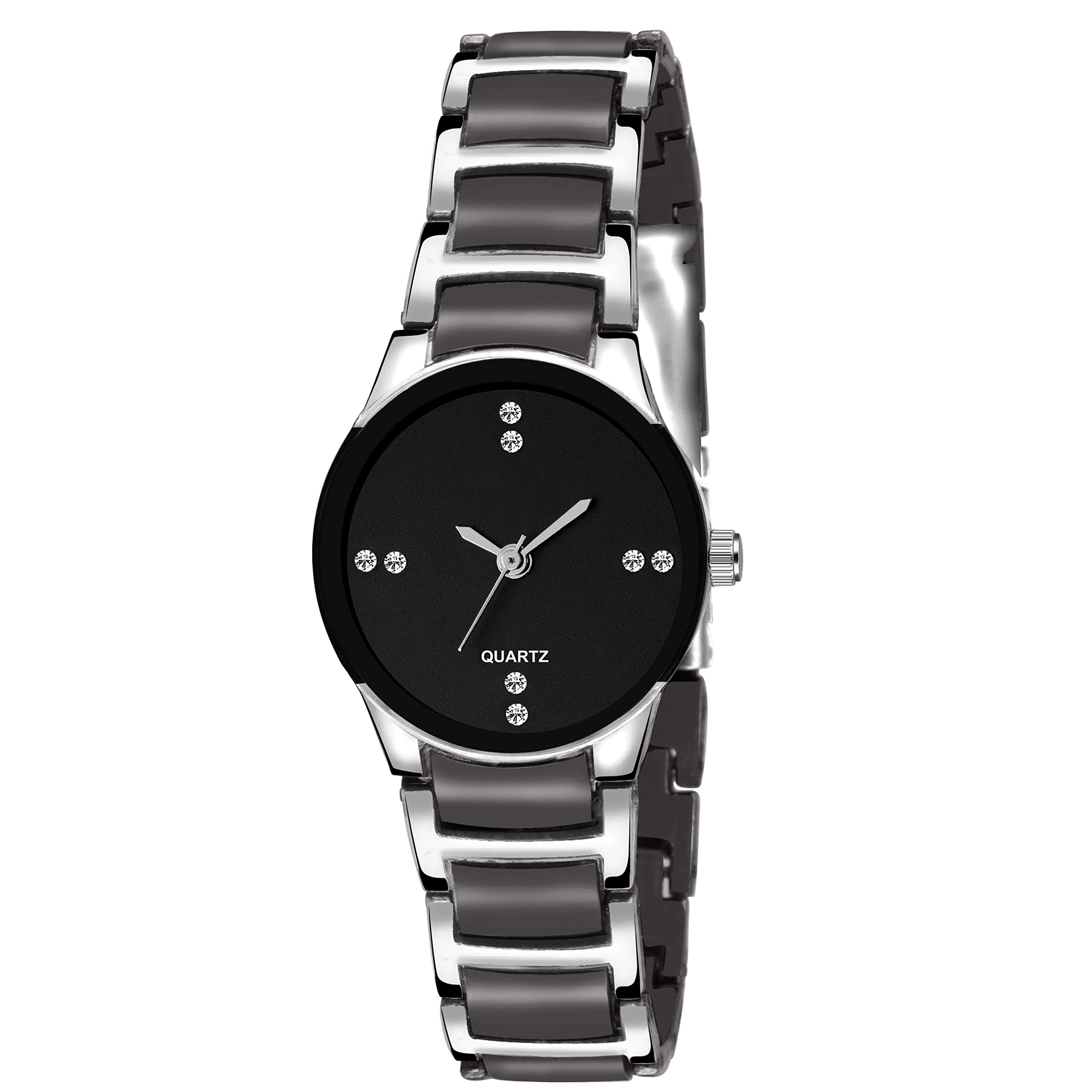 ENDEAVOUR Analogue Black and Silver Stainless Steel Strap Quartz Movement Watch for Girls and Women (B07S3NPXW1) Amazon Price History, Amazon Price Tracker