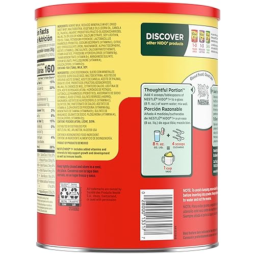 Vista 39 de Nido NESTLE Kinder 1+ - Bebida de leche en polvo, recipiente de 1.76 libras
