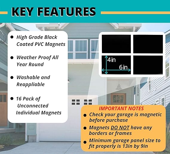 Amazon Com Garage Door Windows Magnets Now 2x Stronger Decorative Black Window Decals For One Car Garage Magnetic Hardware Set Faux Windows Kit Perfect Decoration Easy Installation Amazon Com Garage Door Windows Magnets Now 2x Stronger Decorative Black Window Decals For One Car Garage Magnetic Hardware Set Faux Windows Kit Perfect Decoration Easy Installation