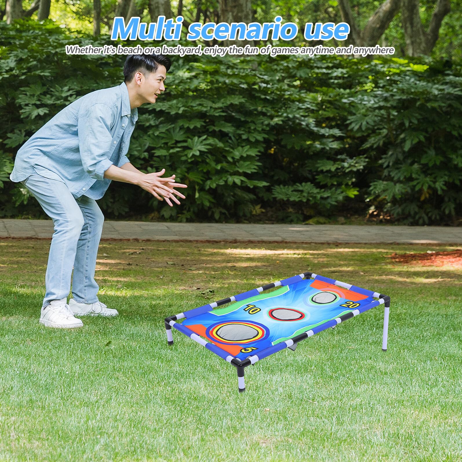 Jeux de Lancer de Paquet 1 Set en Plastique et Tissu | Jeu D’adresse, Développement des Compétences et Esprit D’équipe, Usage Famille et Jardin