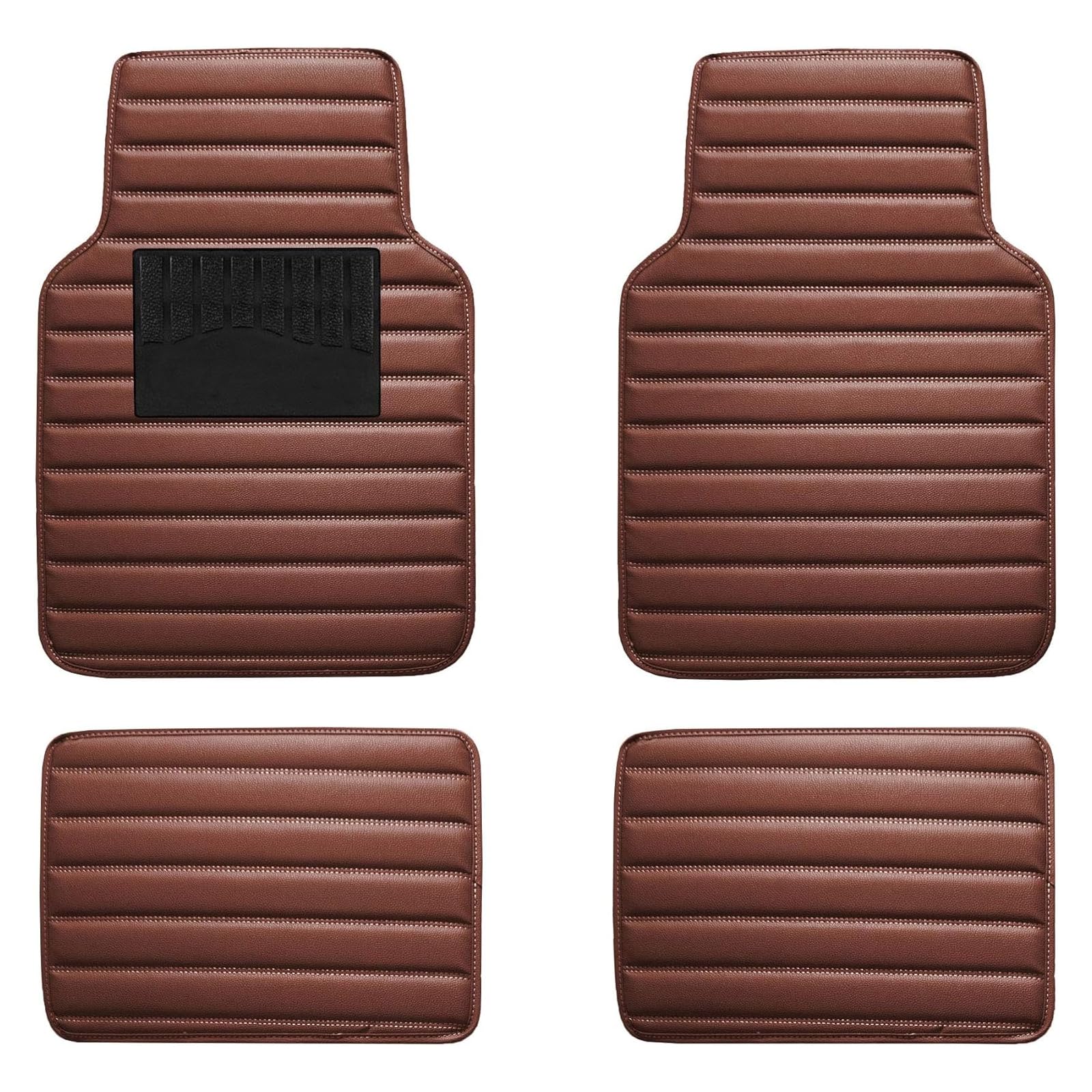 4pcs Custom Leather Car Floor Mats for Jaguar XE 2014-2019, All Weather Waterproof Non-Slip Carpets Liners, Front Rear Row Foot Pads Protection Accessories,C