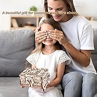 Vista 6 de 3D Wooden Puzzle Mechanical Treasure Box, Wood Creative Assembly Model Building Kits to Build for Adults and Teens, DIY Wooden Puzzle Hobbies