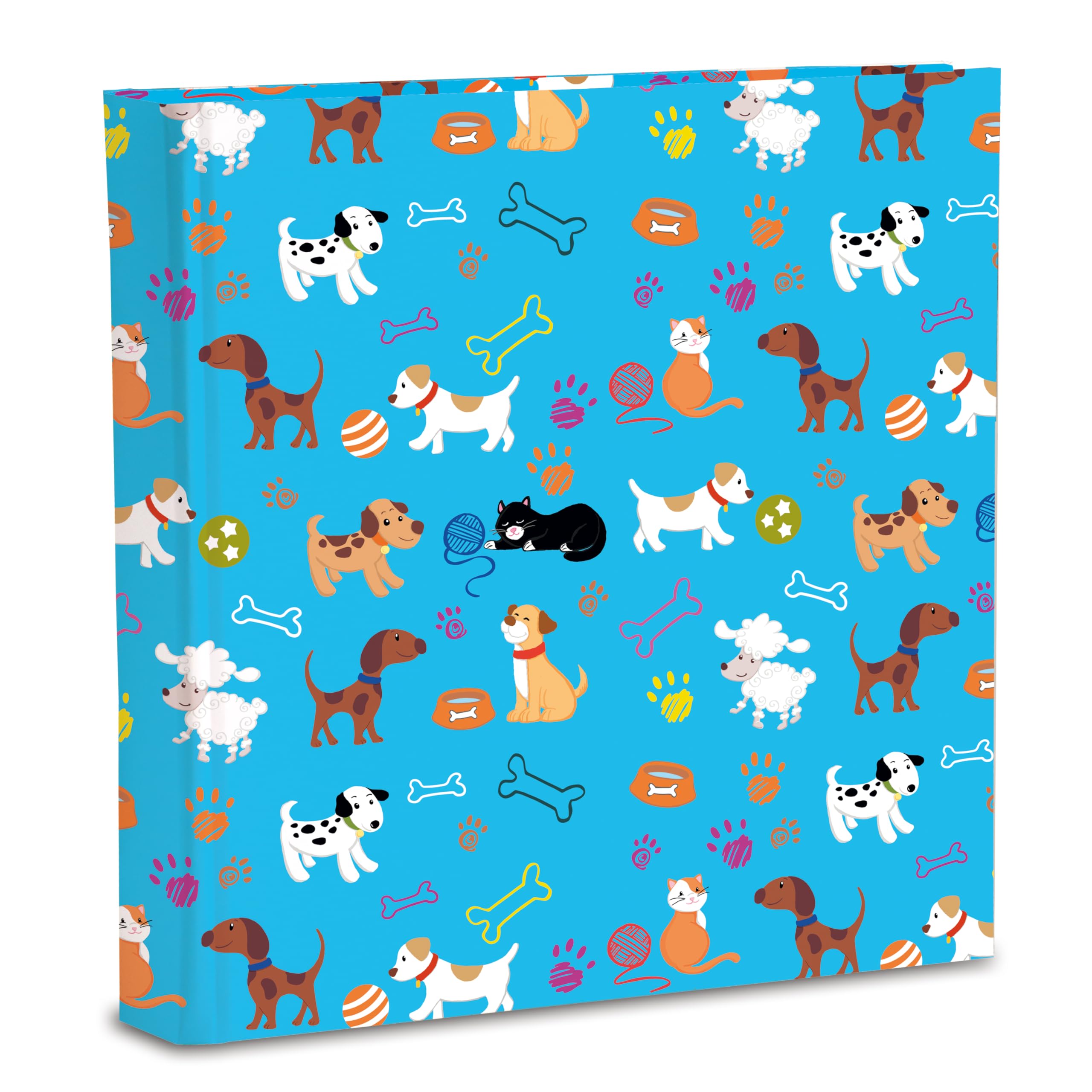 Photo Album 31x31/40fg (80 Pages) in Cardboard Interspersed with Tissue Paper, Blue