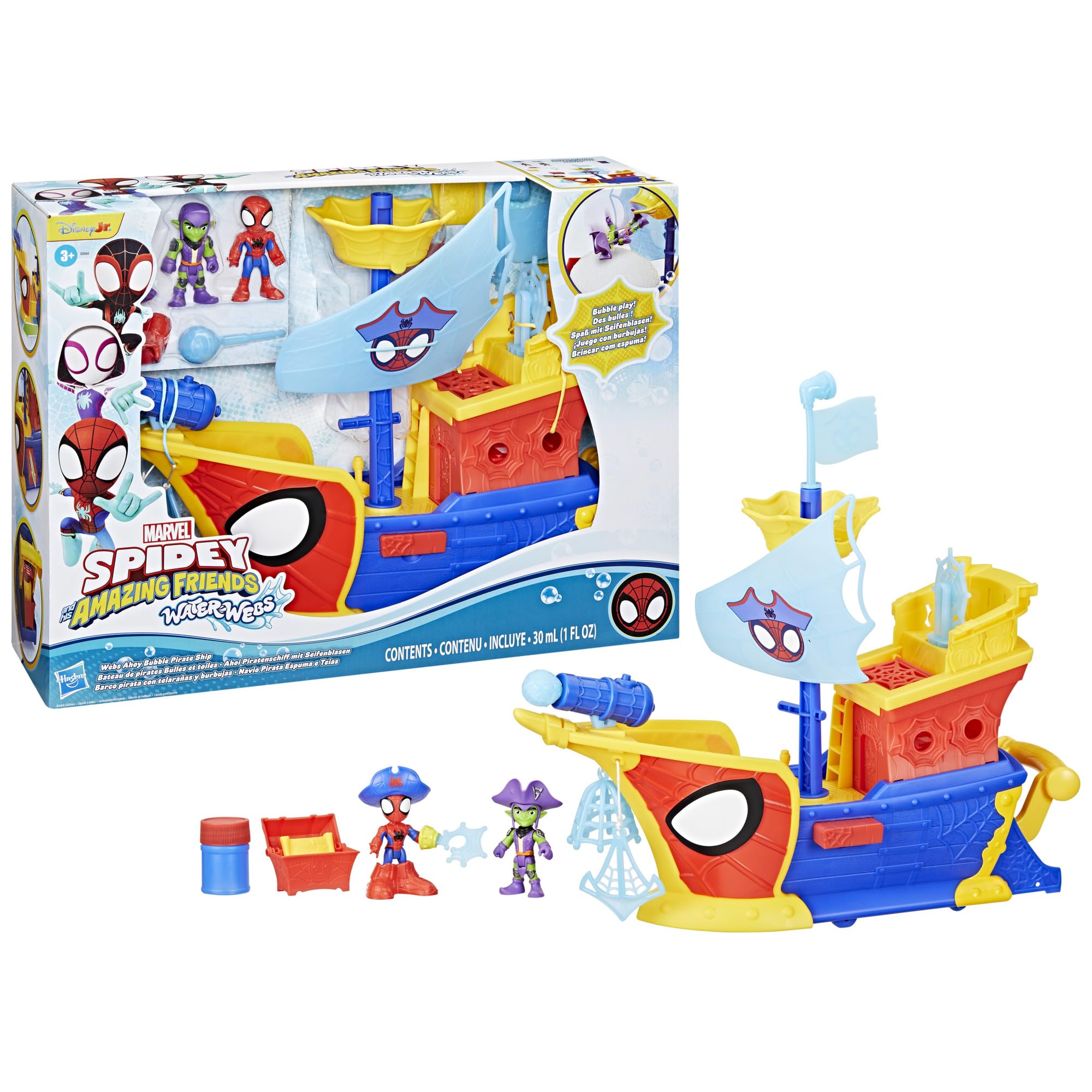 Zabawkowy statek piracki Webs Ahoy Bubble z serii Water-Webs z serialu "Spidey i super-kumple" Marvela