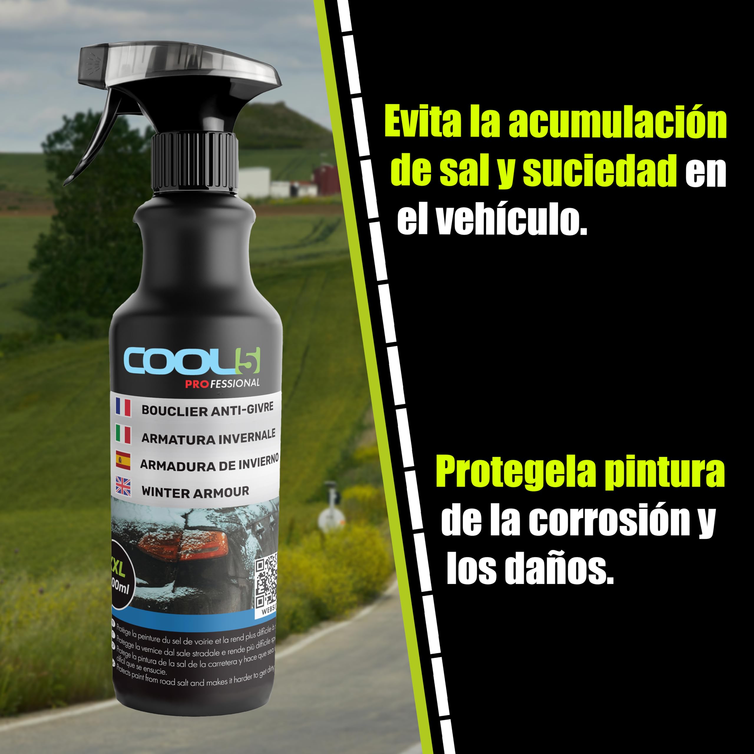 cCOOL5 XXL kit completo para el cuidado del coche, 8x1000 ml - sprays para el cuidado del coche + APC 500 ml