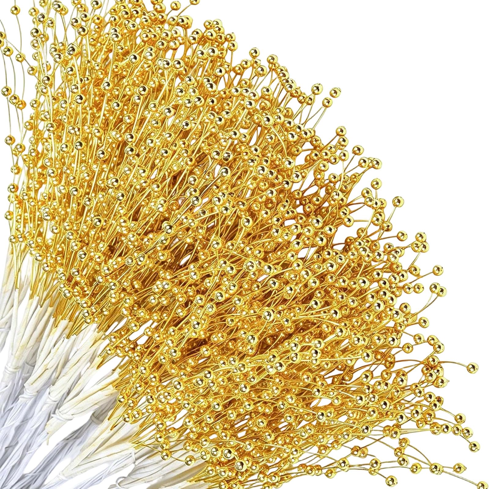 APGLSXY Of 50 Pearlized Beaded Stick 24Cm Length Florals Picks for Bridals Bouquets Centerpieces and Party Decoration Pearlized Plastics Stems Florals Picks