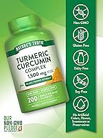 Vista 3 de Nature's Truth Complejo de curcumina de cúrcuma 200 cápsulas con extracto de pimienta negra Suplemento sin OMG y sin gluten