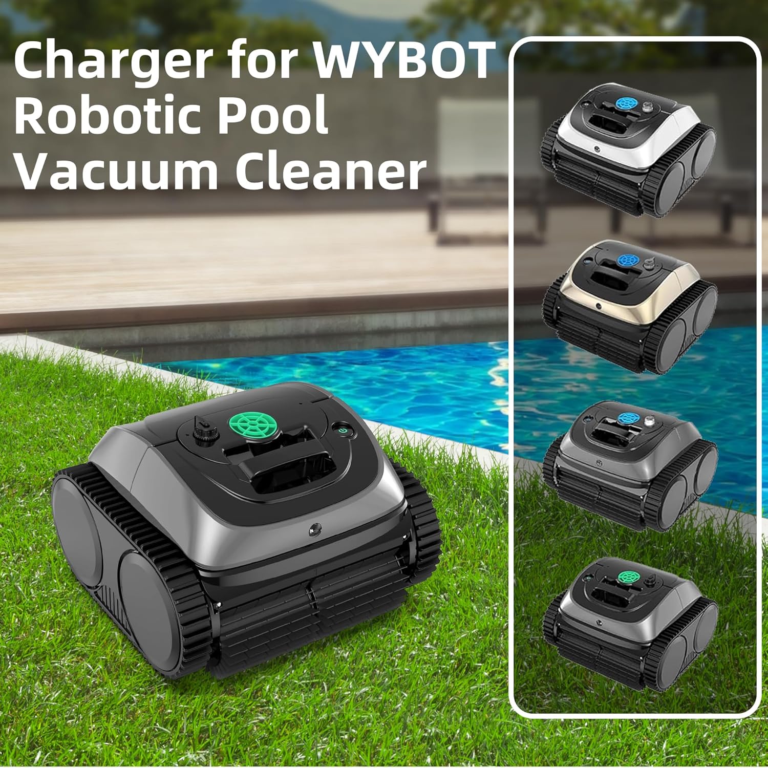 Charger for WYBOT Robotic Pool Vacuum Cleaner, Power Cord Compatible with Wybot C1 OS7010C Cordless Pool Vacuum Cleaner AC Adapter Supply