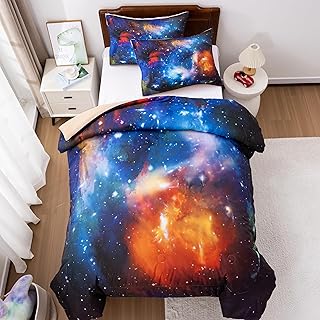 Btargot 3 Pieces 3D Galaxy Printed Comforter Set,...