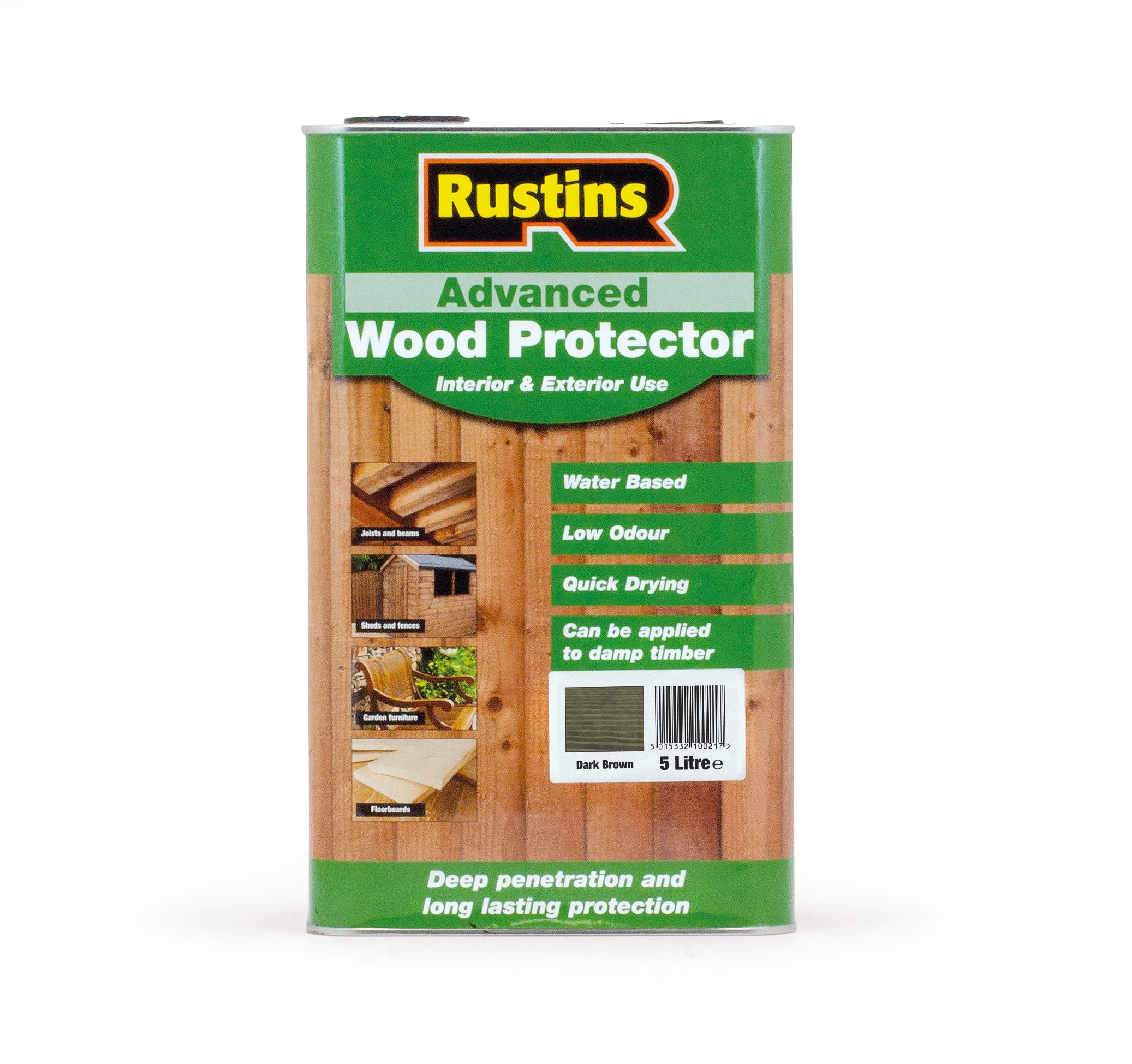 Rustins Awdb5000 Advanced Wood Preserver 5 Litre Dark/Brown