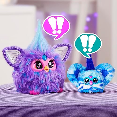 Miniatura 7 de FURBY Furblets - Paquete de 2, Mini Friends Pix-Elle & Ooh-Koo, más de 45 sonidos cada uno, frases de música y furbish, juguetes de peluche
