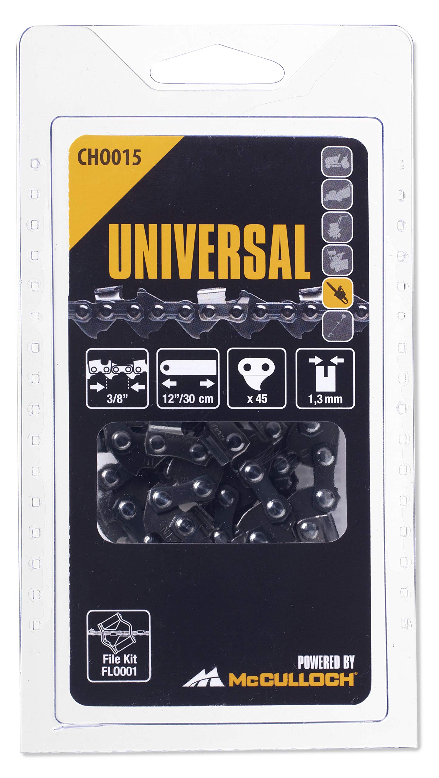 UNIVERSAL McCulloch 00057-76 151.15. Chain 30 cm, 45 TG, Chains Division of 0.95 cm, Thickness 1.3 mm, CHO015