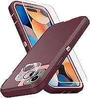 Vista 23 de MXX Funda de Alta Resistencia para iPhone 15 con Pantalla de Vidrio Templado, Protector de Lente de Cámara de 3 Capas, Protección Completa