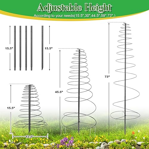 Miniatura 3 de Enrejado de metal para exteriores para plantas trepadoras, enrejado de jardín resistente a la corrosión de 60 pulgadas, soporte resistente para