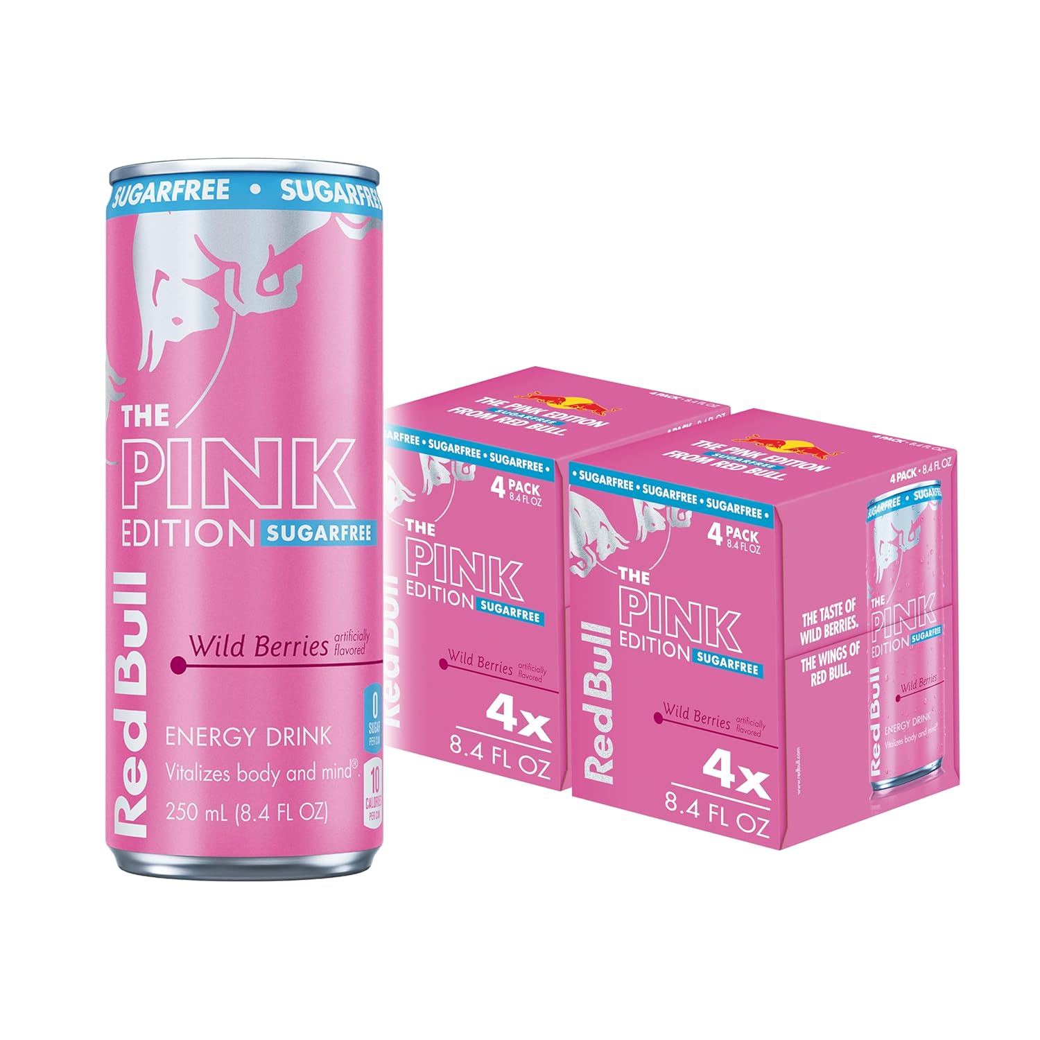 Red Bull Zero Energy Drink, 8.4 fl. oz., with 80mg Caffeine, Taurine & B Vitamins, Pack of 8 cans