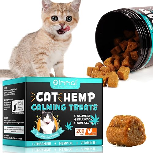 Tratamientos suaves para gatos - Alivio de ansiedad y estrés, calming snacks with pollo flavor 200 count (200…