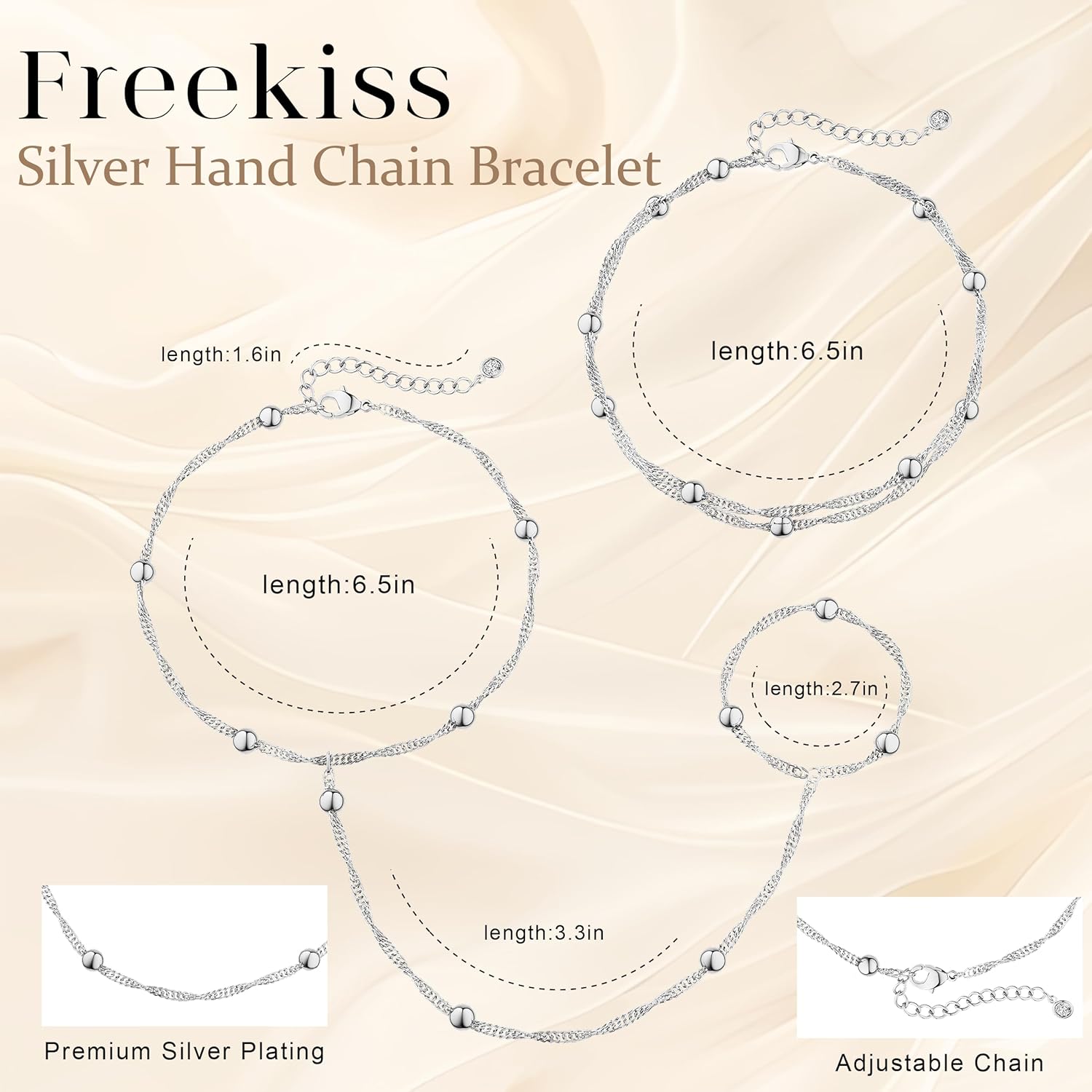 Freekiss Gold Stack Bracelets for Women: Dainty Thin Bracelet Set Trendy 14K Gold Plated Waterproof Bracelets for Women Adjustable Tennis Beaded Figaro Rope Paperclip Box Link Bracelet Gold Jewelry - Image 7