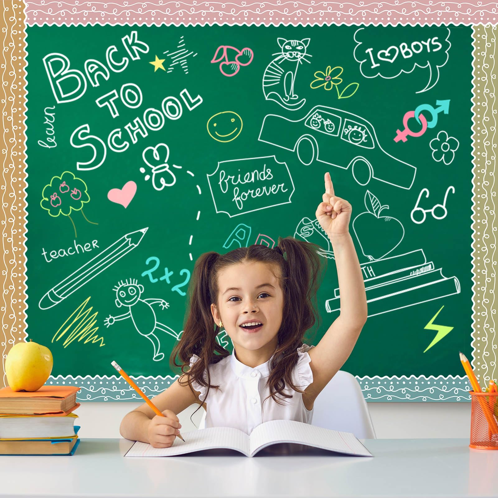 6 Rollen Pinnwand-Bordüre Boho Wave – 7,6 Cm Breit, Je 10 M Lang, Für Klassenzimmer, Büro, Zuhause