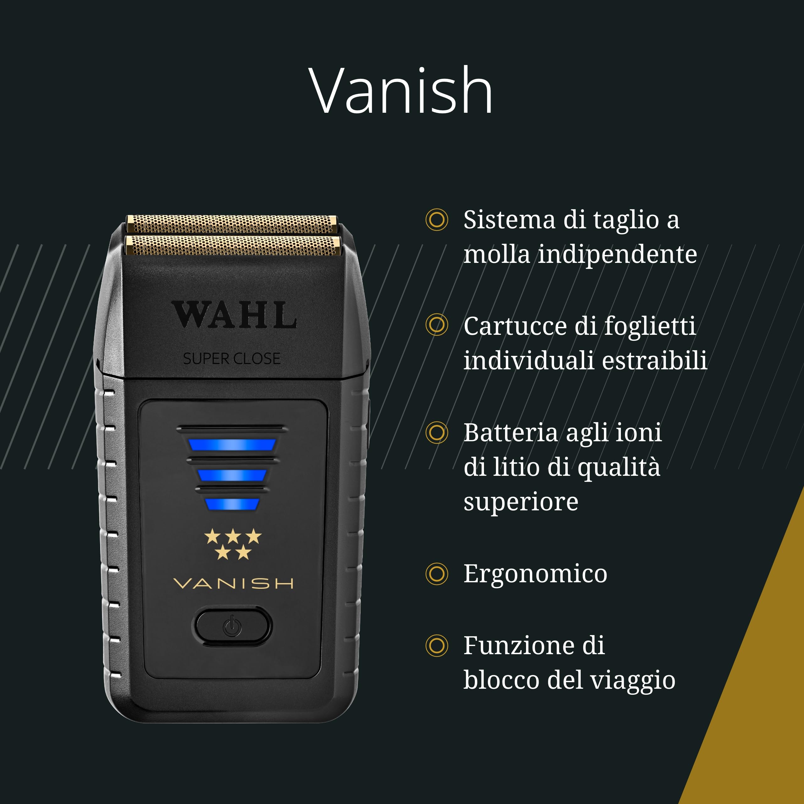 Wahl Vanish - Strumento di rifinitura - Rasoio per una rasatura liscia e una finitura pulita