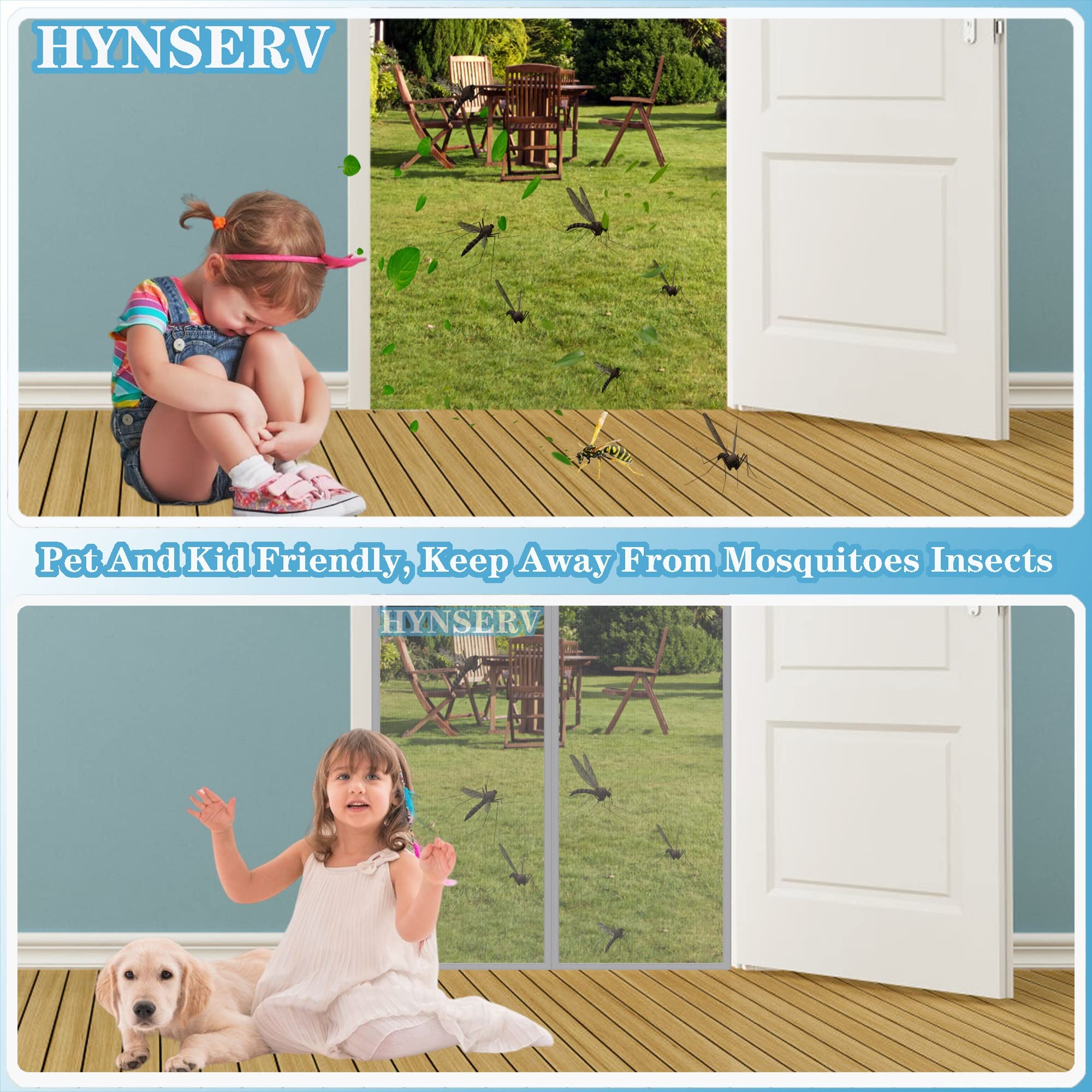 Fly Screen Door, Magnetic Insect Protection, 133 X 182 Cm, Magnetic Insect Protection, Easy Installation, No Drilling Required, For Balcony Door, Patio Door, Black - View #5