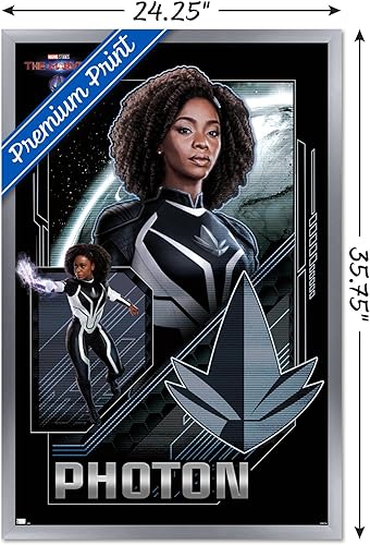 Miniatura 3 de Trends International Marvel The Marvels - Póster de pared con fotón, 22.37 x 34.00 pulgadas, versión enmarcada plateada