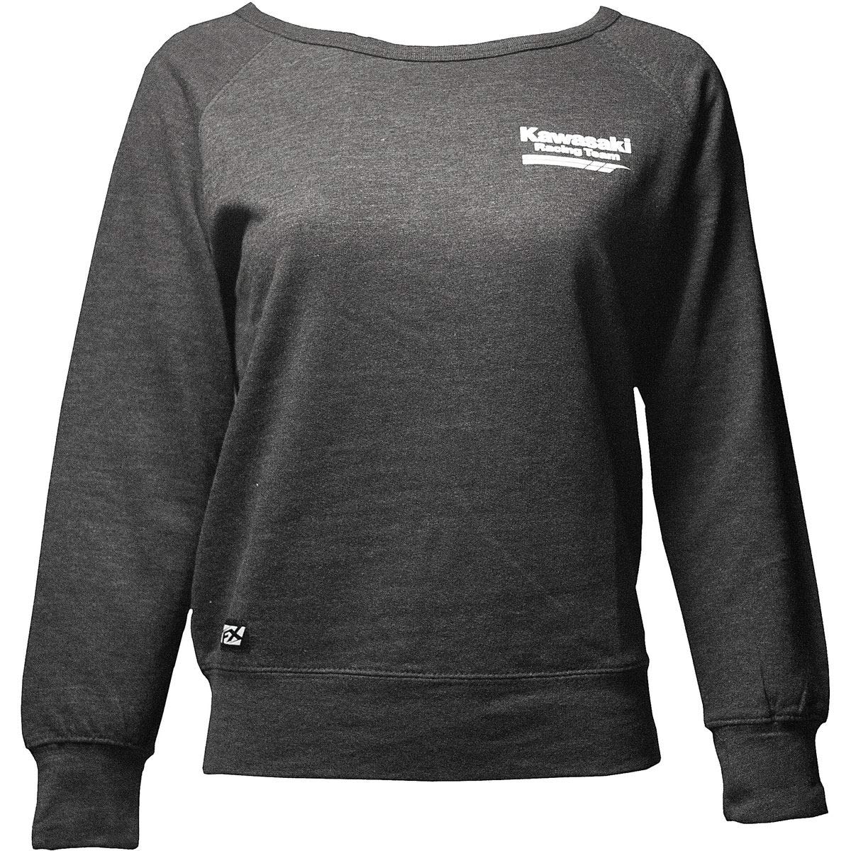 Factory Effex 2019 Women's Kawasaki Crew Sweatshirt (X-Large) (Charcoal)