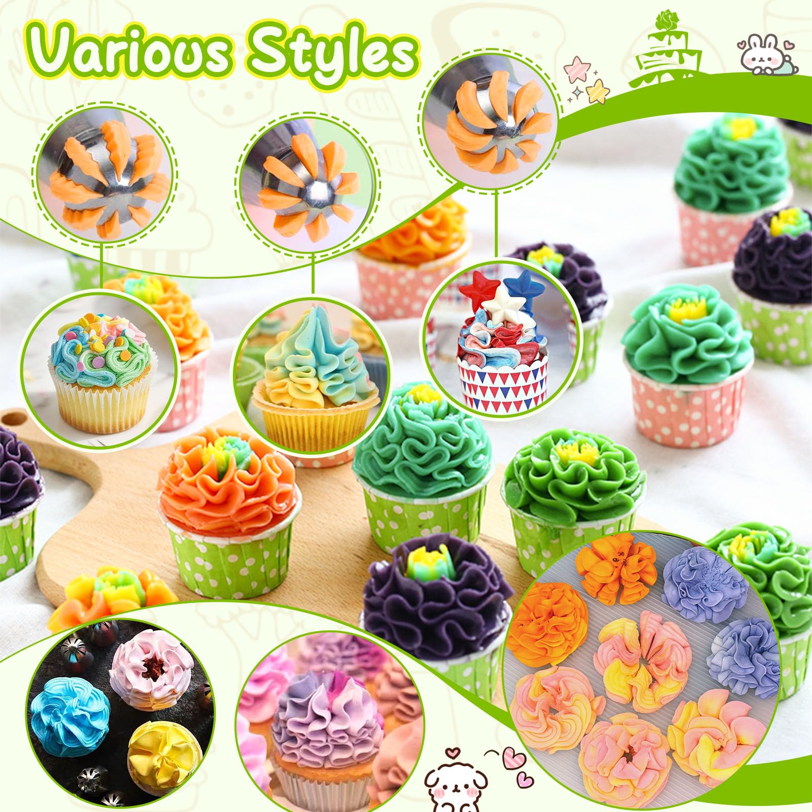 Molde de encaje para pastelería, herramienta de decoración de pasteles de acero inoxidable, crema de mantequilla, crema de mantequilla, pastel de bricolaje, herramientas de pastelería (3 4