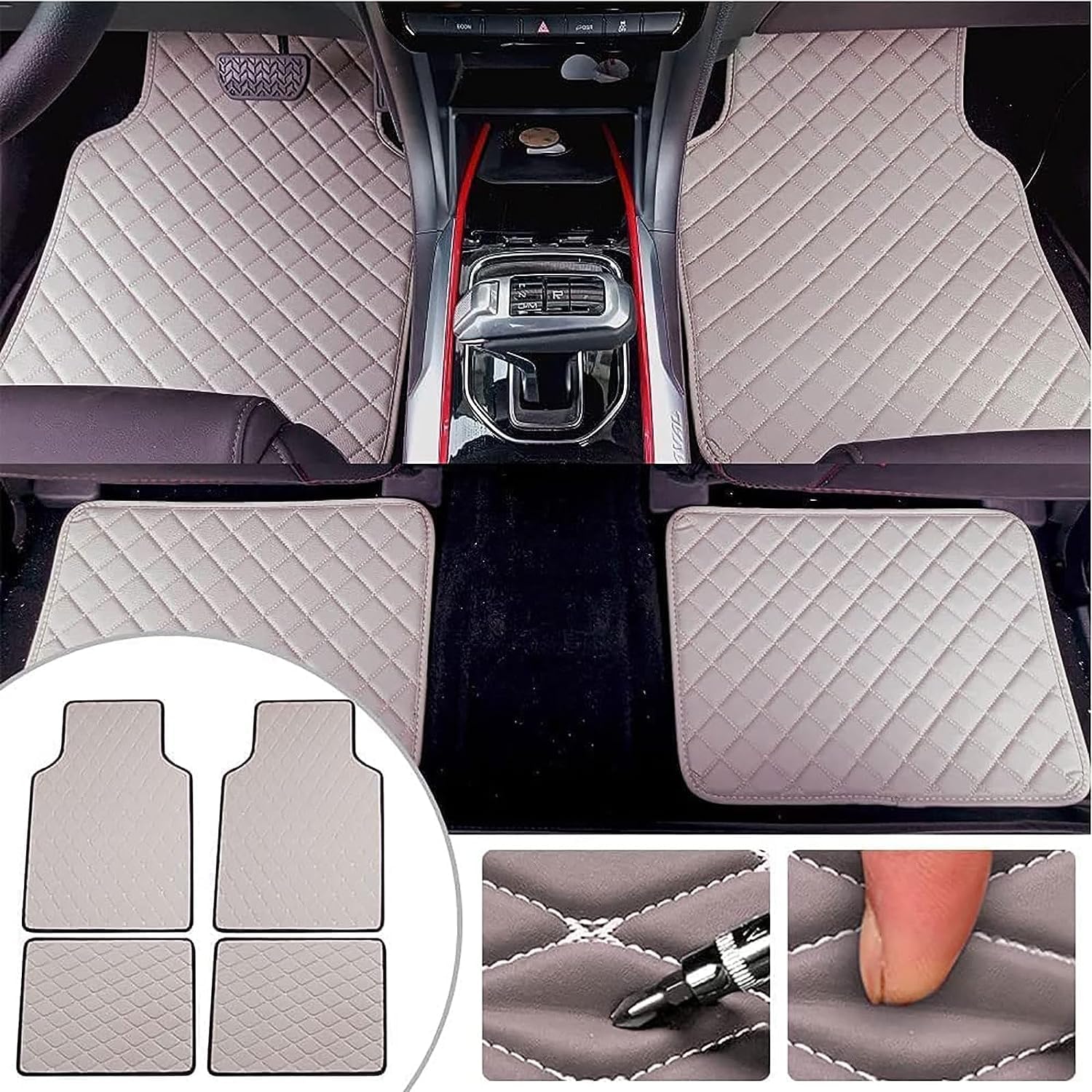 Auto Lederen Vloermatten Voor Ford Ranger 2015-2023 (LHD), Op Maat Autovloermatten Vloerbekleding Tapijten Vloermat All Weather Vloer Liners Antislip Waterdichte Interieur Accessoires Auto Lederen Vloermatten Voor Ford Ranger 2015-2023 (LHD), Op Maat Autovloermatten Vloerbekleding Tapijten Vloermat All Weather Vloer Liners Antislip Waterdichte Interieur Accessoires